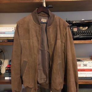Yves Saint Laurent suede bomber jacket